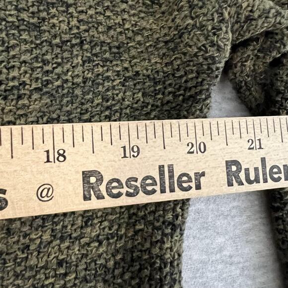 H&M Conscious Sweater Womens Small Green V Neck Knit Pullover Long Sleeve Casual - Picture 10 of 11